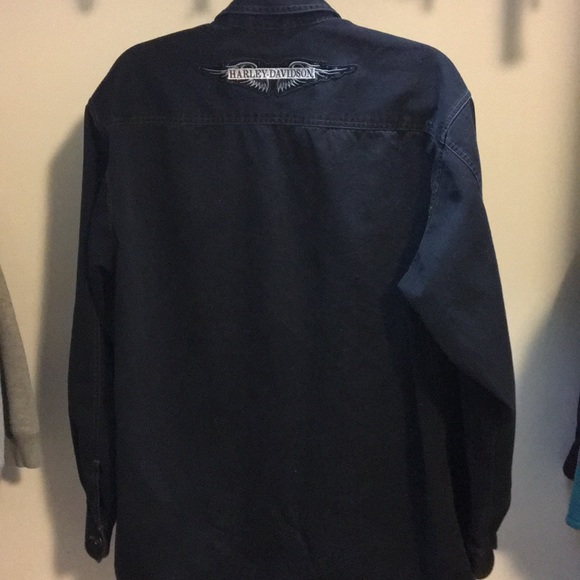 Harley Davidson light denim jacket Size L TALL - Picture 5 of 5